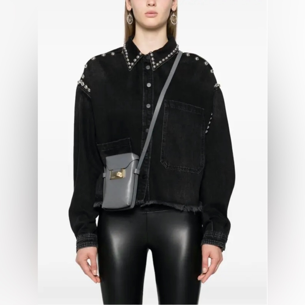 AllSaints Salome Leather Cross Body Bag - Picture 3 of 15